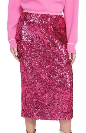 ELLE Collection Women's Sequin Midi Skirt