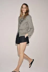 ZW COLLECTION CONTRAST COLLAR CHECK BLAZER