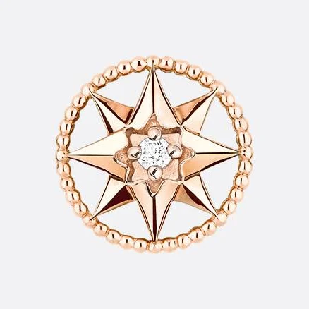 DIOR Rose Des Vents 18k Pink Gold Diamond Earring
