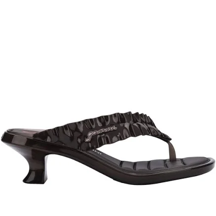 Melissa Women's Jelly Heels Kitten Heel Thong