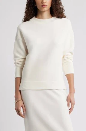 Caslon Ottoman Knit Mock Neck Sweatshirt