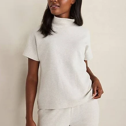 Loft Women's Haven Well Within Cotton Blend Ottoman Rib Top
