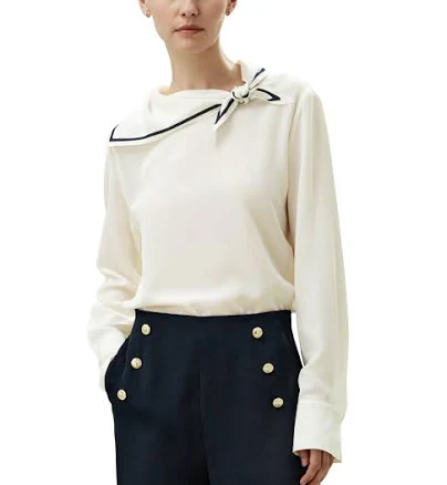 Lilysilk Nautical Collar Silk Shirt for Women