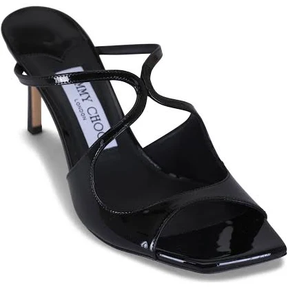 Jimmy Choo Women's Anise Black Patent Leather Mule, 75mm | 6 M by Mitchell Stores