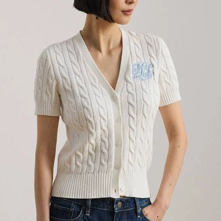 Ralph Lauren Women's Cable-Knit Cotton Cardigan