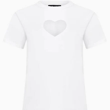 SARAH APHRODITE Heart Cut Out Tee