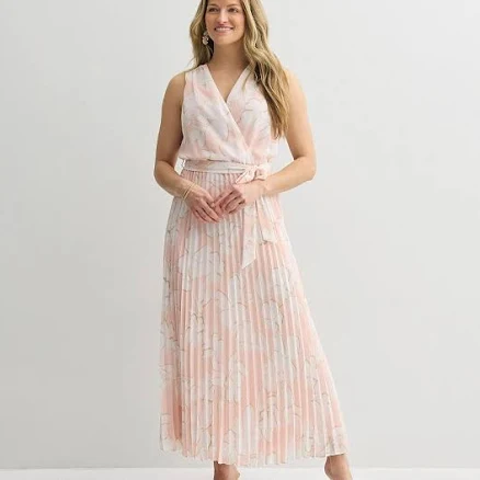 Sandra Darren Women's Surplice Pleated Maxi Dress