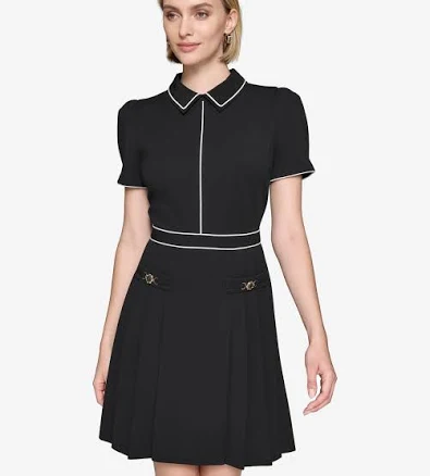 Karl Lagerfeld Paris Women's Pleated-Skirt Dress
