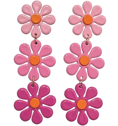 Retro Daisy Chain Flower Earrings