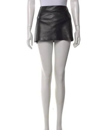 Alice + Olivia Women's Rubi Contrast-Trim Vegan Leather Mini Skirt