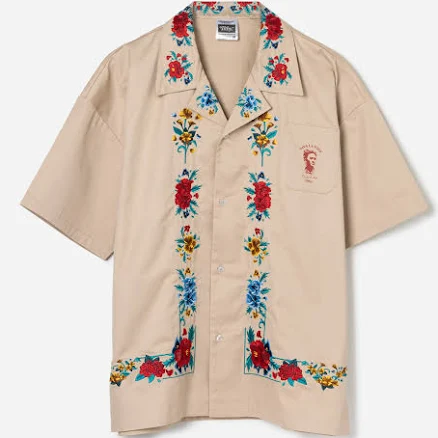 Mexican Art Embroidered Floral Shirt