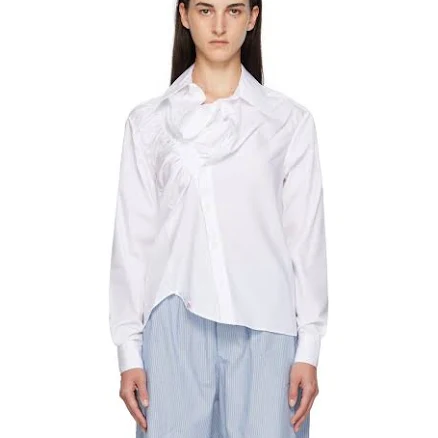 Charles Jeffrey Loverboy Women's Asymmetrical Elasticated Ruffle Shirt