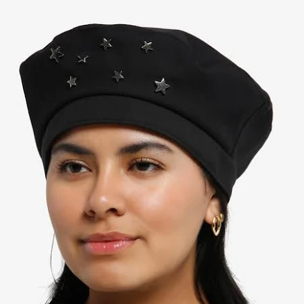 Star Stud Hardware Beret