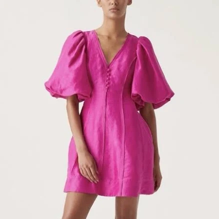 AJE Women's Dusk Puff Sleeve Mini Dress