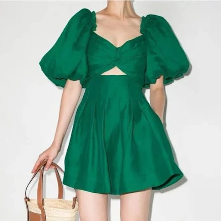 Aje Dresses Aje Green Mini Dress Size Au10/Us6