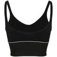 Natasha Zinko logo-embroidered ribbed bra | M