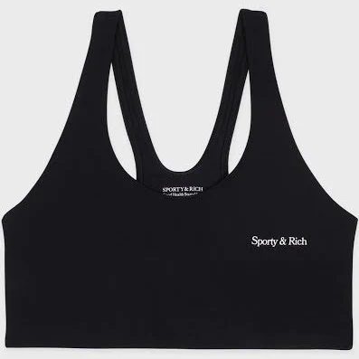 Serif Logo Ribbed Sports Bra Baby