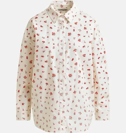 Floral-Print Cotton-blend Shirt
