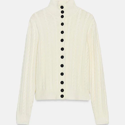 Zara Women's Cable Knit Cardigan