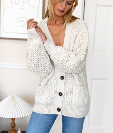 Alpaca Cable Cardigan