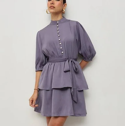 Layered Peplum Dress