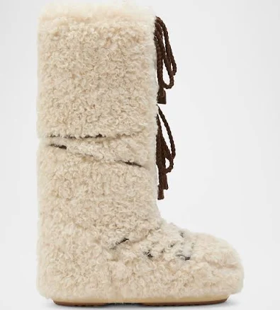 Moon Boot Women's Icon Curly Faux Fur Knee-High Boots