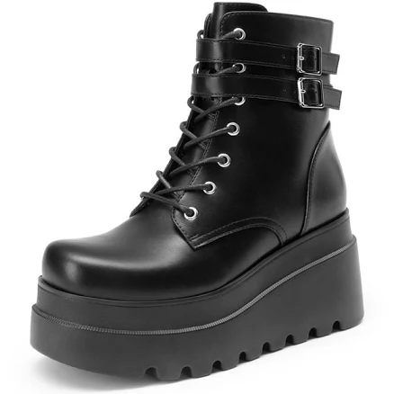DREAM PAIRS Women's Chunky Platform Ankle Boots