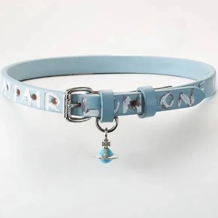 SALE! Vivienne Westwood Leather BRISTOL Choker with Saturn New in box3