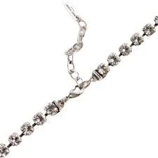 SAINT LAURENT heart clover crystal necklace