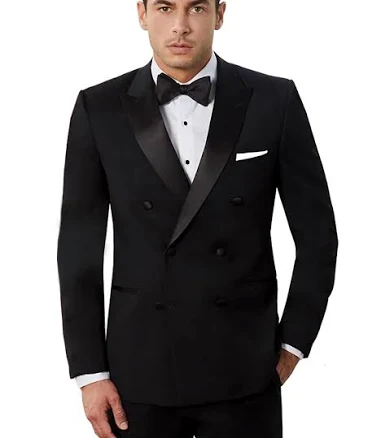 Super 120's Double Breasted Tuxedo Jacket