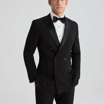 Men's Black Double Breasted Tuxedo