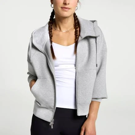 CALIA Women's Soft Scuba Hooded Full Zip