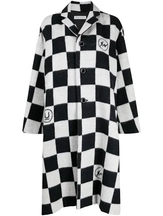 Under Cover Check-Print Button-up Coat