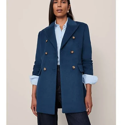 Ann Taylor Women's Petite Fitted Double Breasted Coat