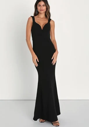 Lulus Backless Ruched Mermaid Maxi Dress