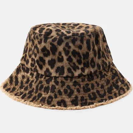 Zara Woman's Leopard Print Bucket Hat