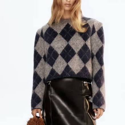 H&m A/w 2025 Argyle Mohair-blend Sweater (dark Blue/argyle )1310338001H&m A/w 2025 Argyle Mohair-blend Sweater (dark Blue/argyle )1310338001