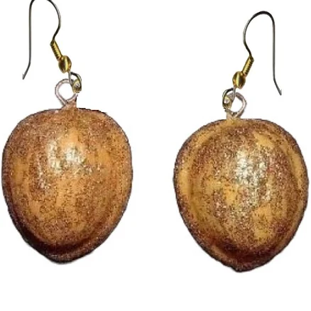 Nutty Walnuts Funky Earrings Squirrel Costume Holiday Food Charm