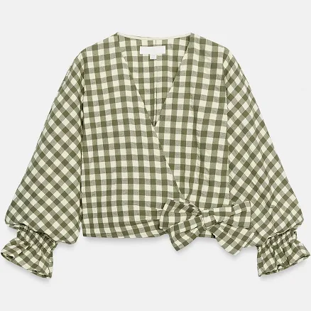 Zara Gingham Tie Jacket