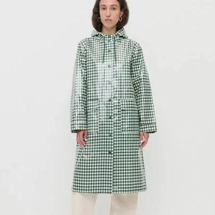 Loeffler Randall Women's Kat Evergreen Gingham Rain CoatLoeffler Randall Women's Kat Evergreen Gingham Rain Coat