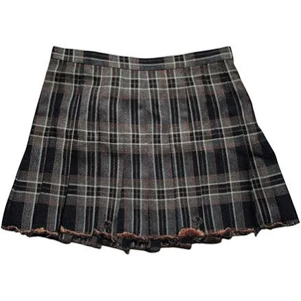 Embroidered Pleated Mini Skirt