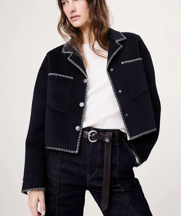 Banana Republic Women's Double-Faced Blanket Stitch Jacket