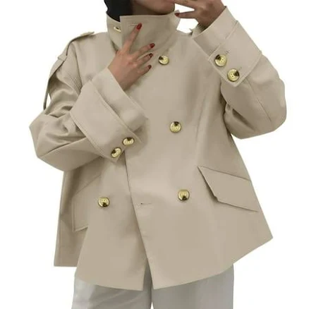 Women's Oversized Double Breasted Trench Coat