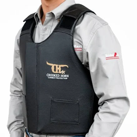 Crooked Horn Bull Rider Pleather Rodeo Vest