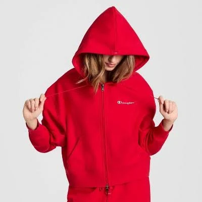 Champion Women's Cropped Fleece Zip-Up Sweatshirt