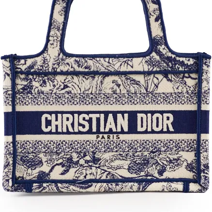 DIOR Women's Mini DIOR Book Tote with Toile de Jouy Embroidery