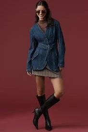 Belted Denim Jacket