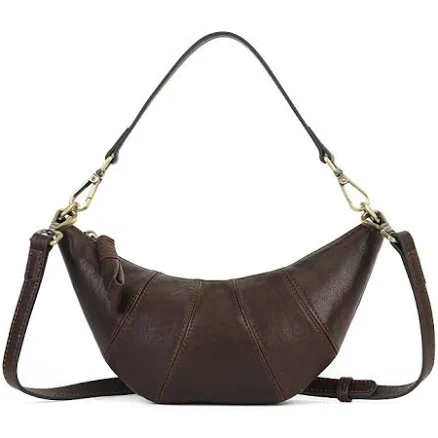 Women's Leather Croissant Mini Crossbody Bag