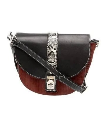 Proenza Schouler Women's Saddle Croc-Embossed Snakeskin Bag