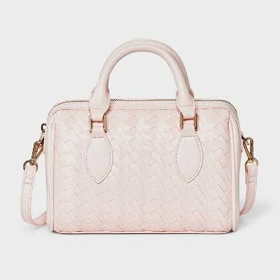 A New Day Woven Mini Bowler Crossbody Bag